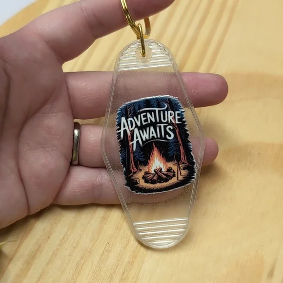 Adventure Awaits Glow In The Dark Key Chain - Picture 2 of 3